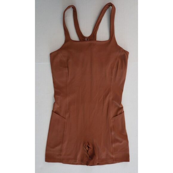 Free People Movement OB1980390 Women Sz XS Clay Brown Never Better Runsie Romper - Picture 1 of 8